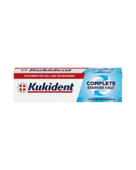 Kukident Complete Starker Halt Frischer Geschmack, Haftcreme fuer Voll­ und Teilprothesen, 47g